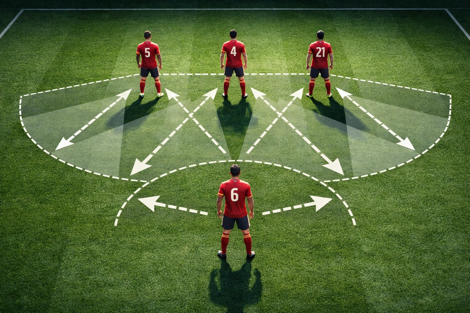 Bayern Münchens Dreierkette in der taktischen Aufstellung mit drei Innenverteidigern und einem Sechser