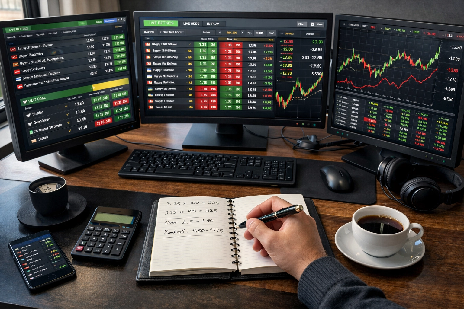 Sportwetten Analyst Workspace mit Live-Quoten und Bundesliga Datenanalyse