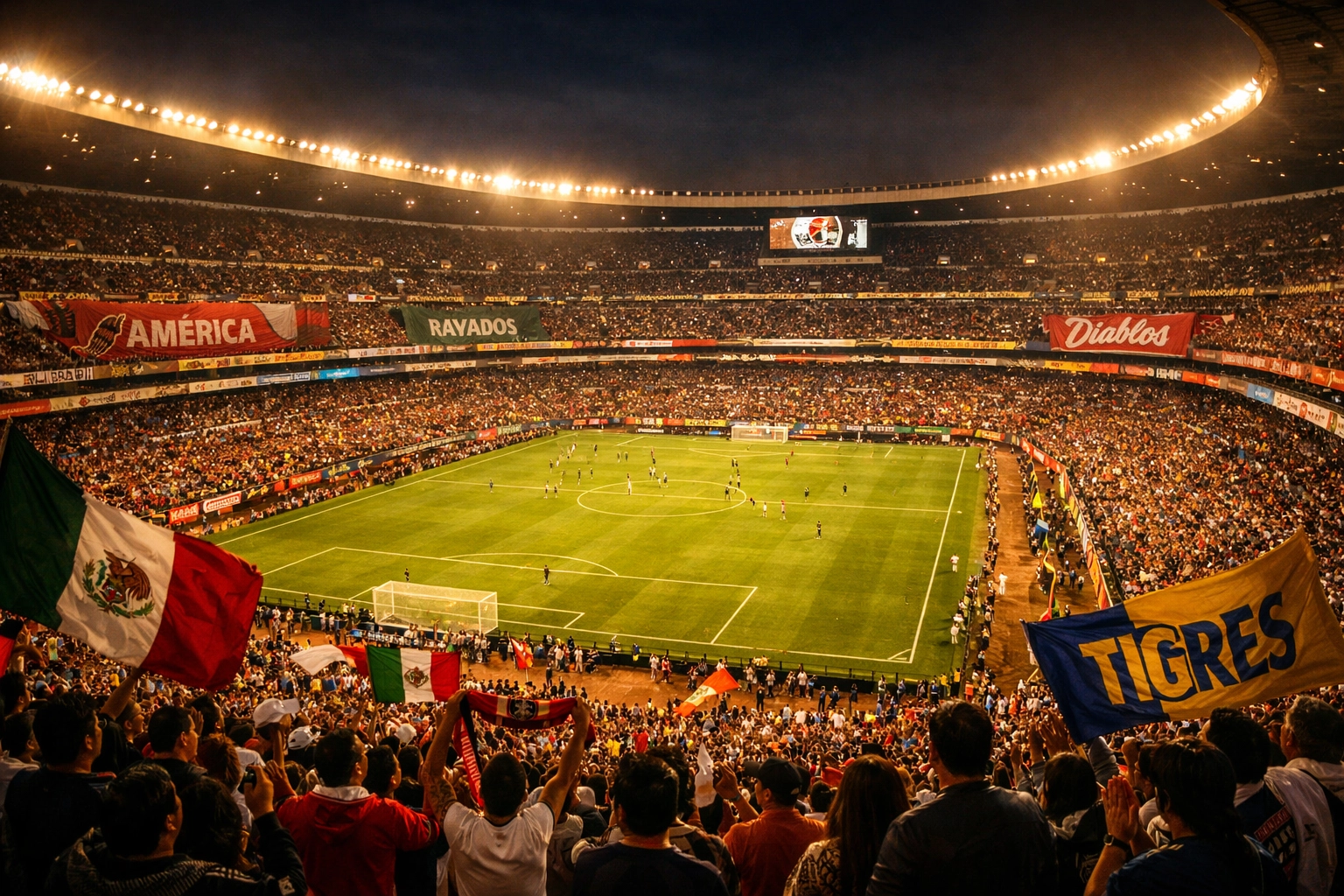 Mexikanisches Fußballstadion Liga MX - Club América gegen Monterrey Sportwetten