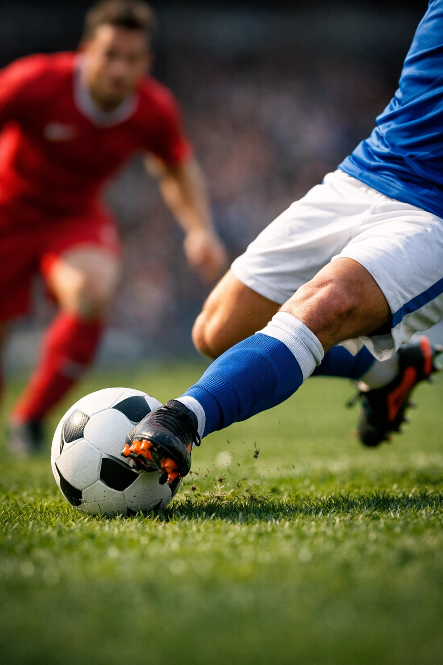 Präzise Ballannahme unter Pressing-Druck im Bundesliga-Spiel