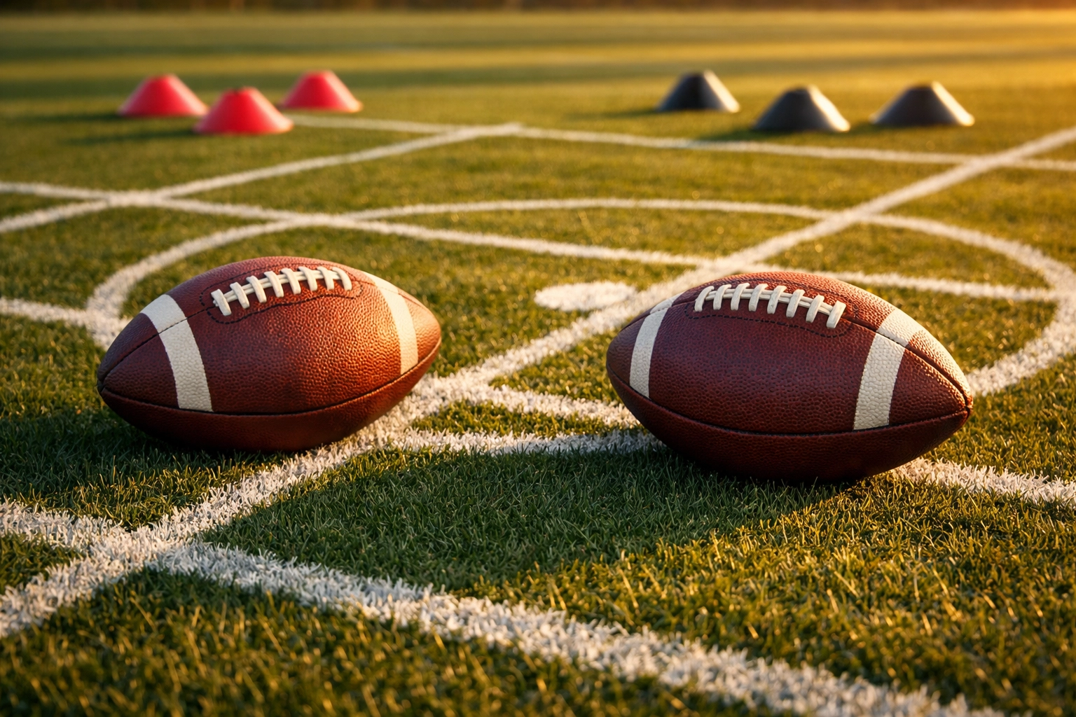 Trainingsplatz mit Zoneneinteilung für Leverkusens Mittelfeldtaktik