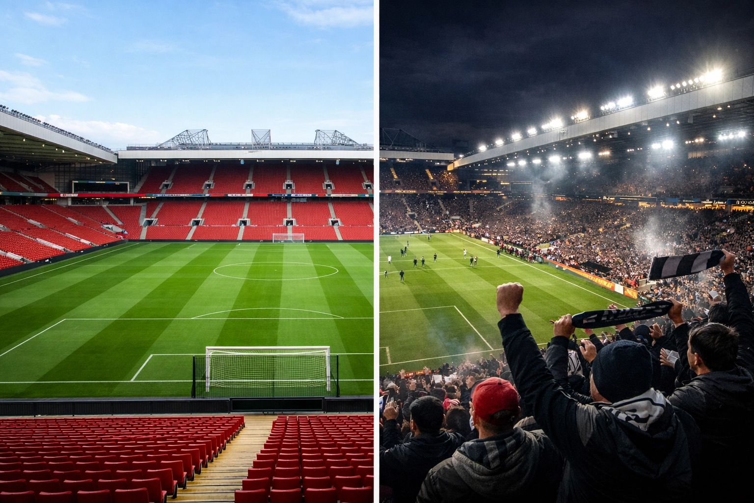 Bundesliga Stadion Vergleich zwischen Heimspiel und Auswärtsspiel Atmosphäre