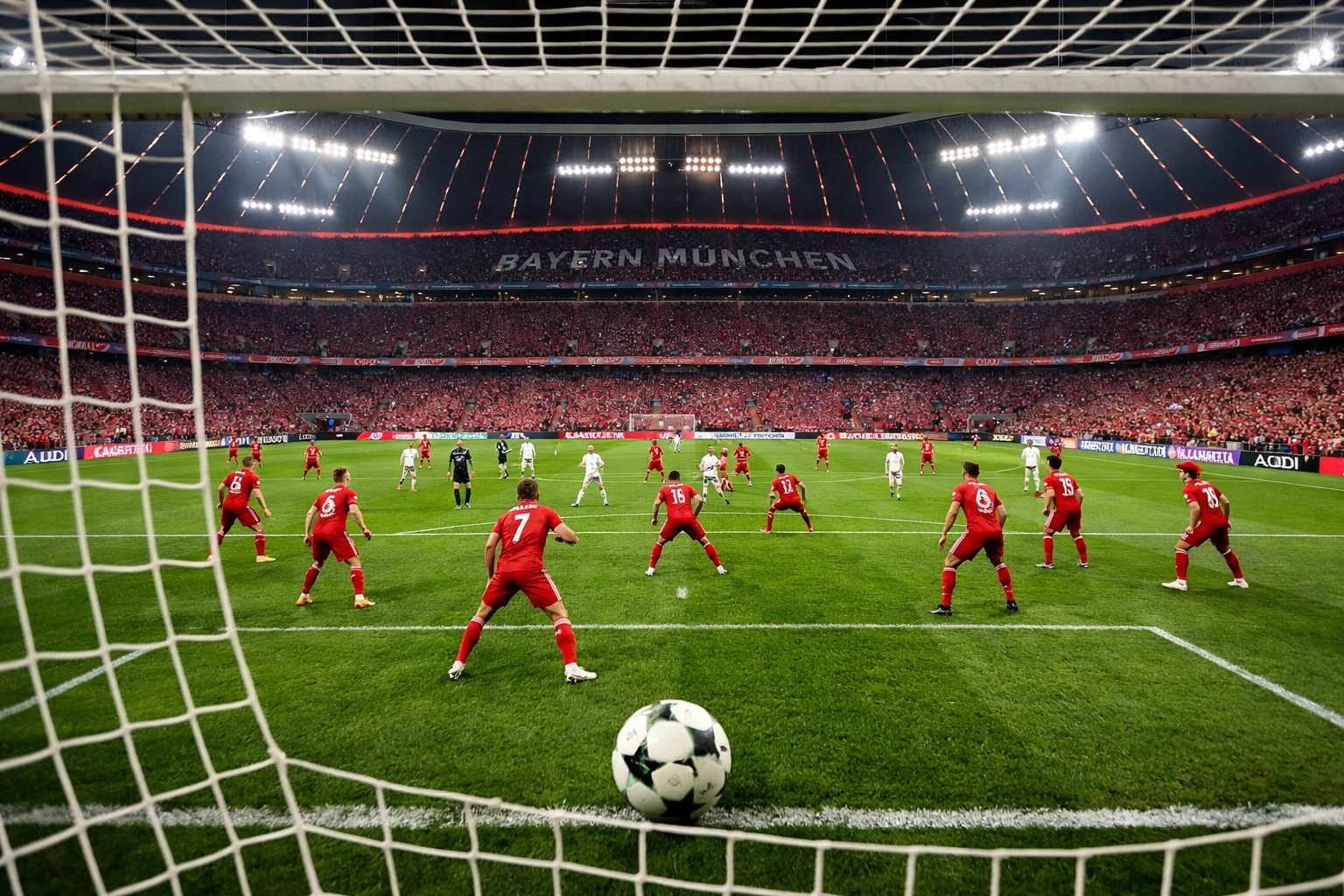 Bayern München Hochpressing mit extrem hoher Abwehrlinie in der gegnerischen Hälfte