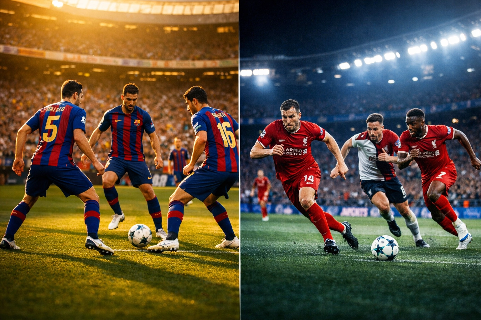 Taktischer Kontrast Ballbesitz-Spiel gegen Hochintensitäts-Pressing Champions League