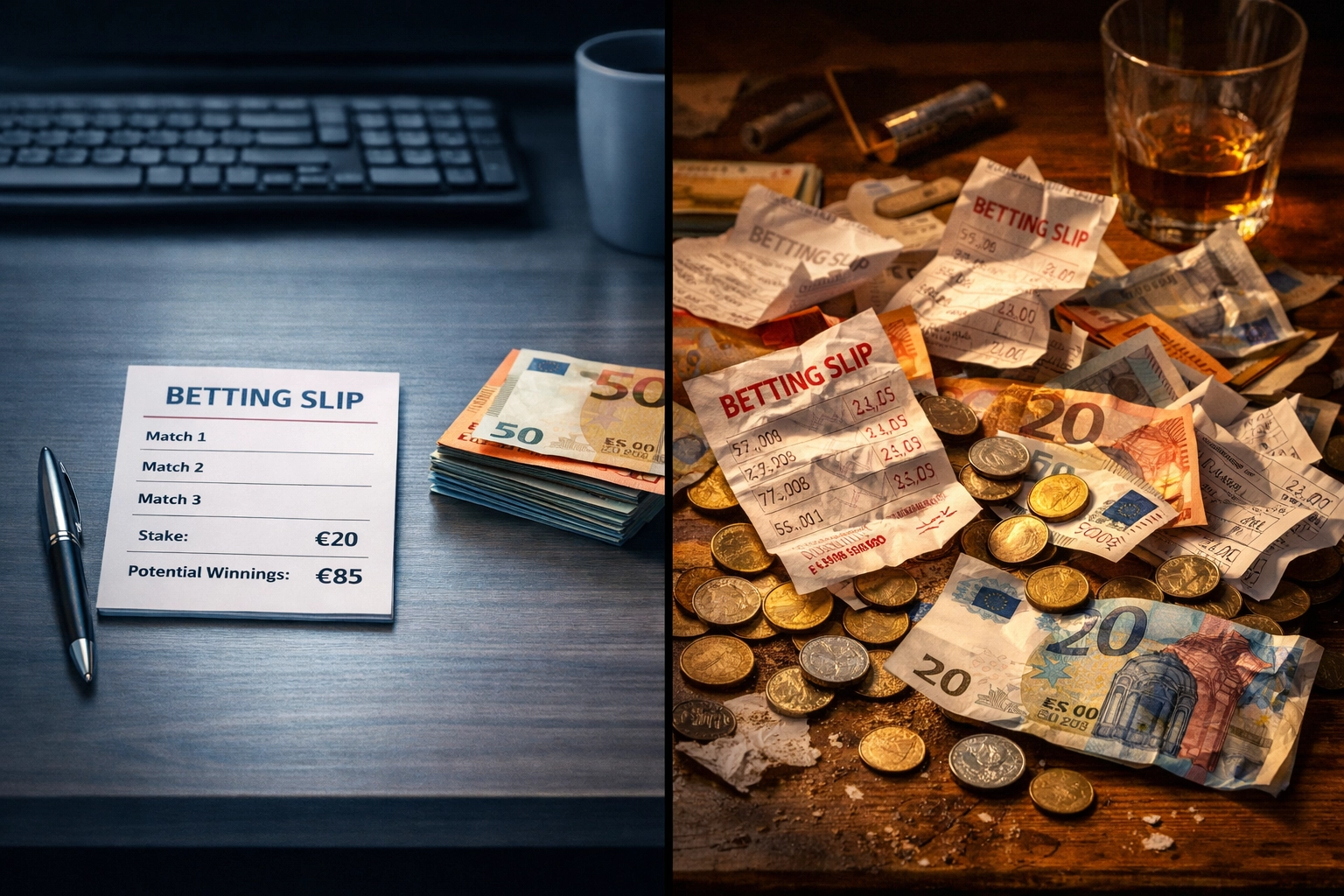 Vergleich zwischen diszipliniertem und chaotischem Wettverhalten beim Bankroll-Management