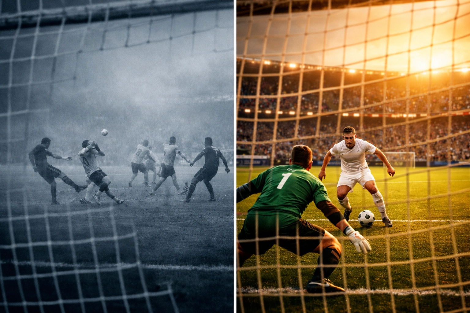 Vergleich zwischen Distanzschüssen und hochwertigen Torchancen im xG-Modell