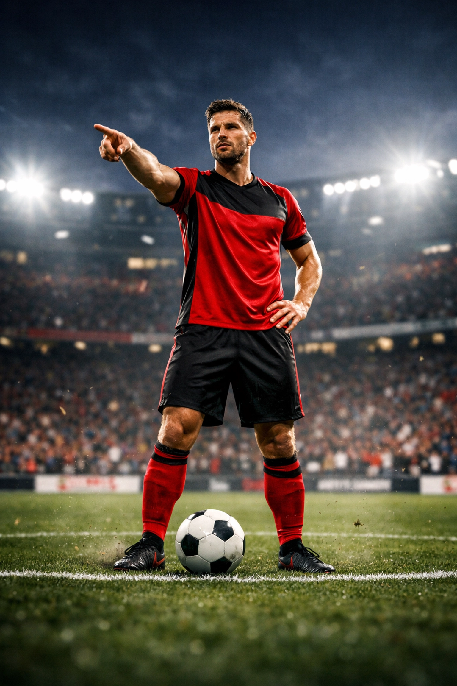 Ein führungsstarker Mittelfeldspieler im Bayer Leverkusen Trikot symbolisiert die neue Transferstrategie.