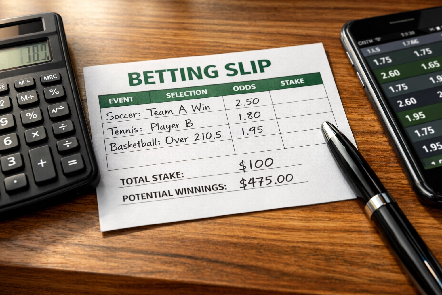 Wettschein mit Taschenrechner – Bankroll-Management für diszipliniertes Wetten