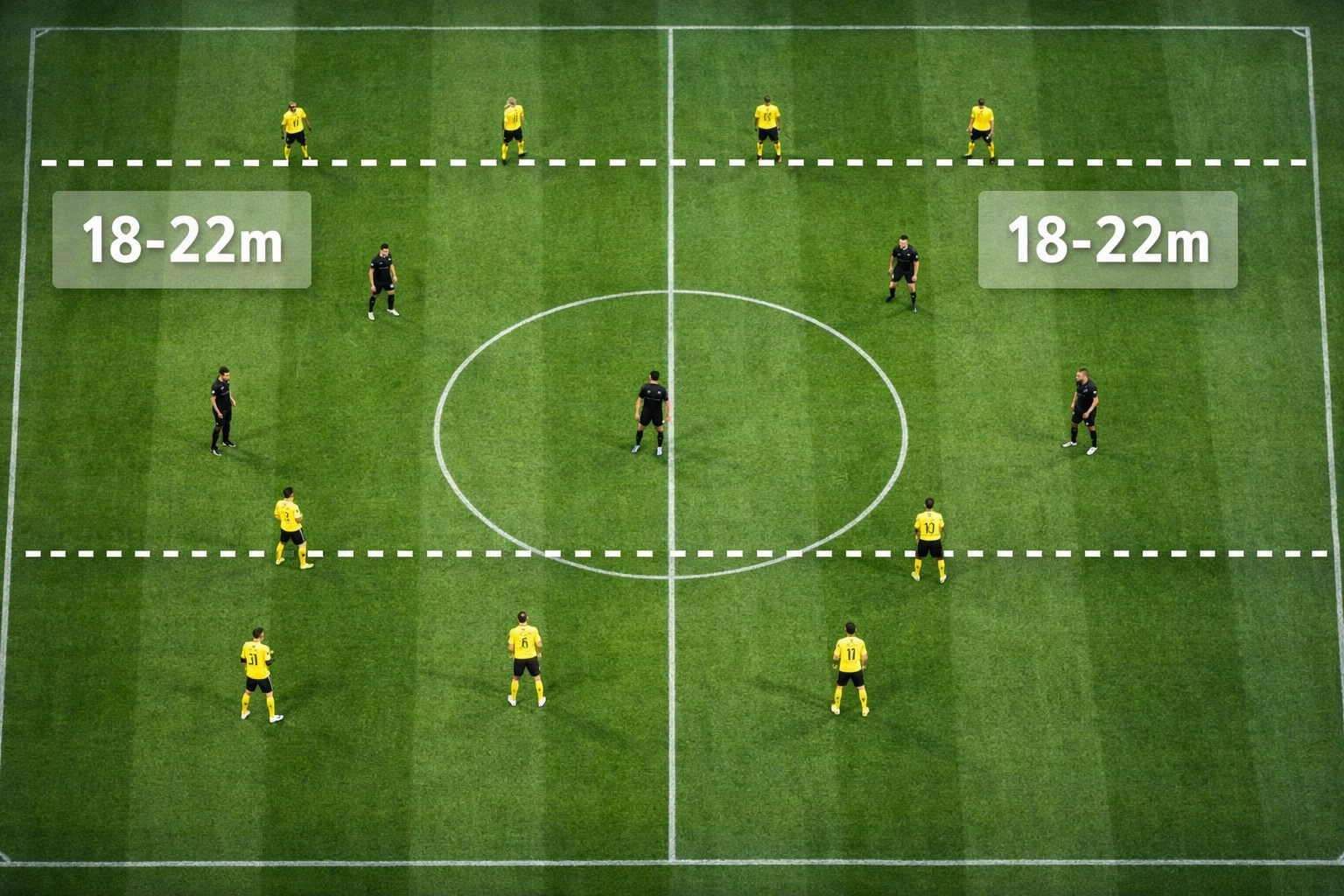BVB Mittelfeld zeigt zu große Abstände zwischen defensiven Linien - taktische Analyse