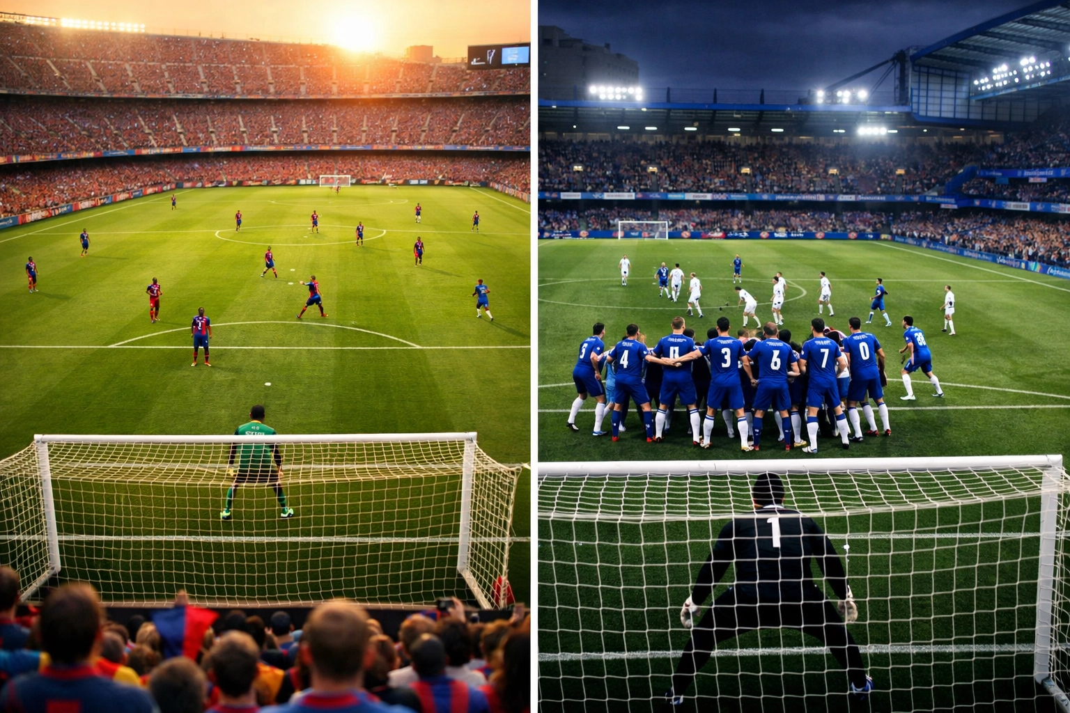 Barcelona Ballbesitz gegen Chelsea Defensivblock Champions League taktischer Vergleich