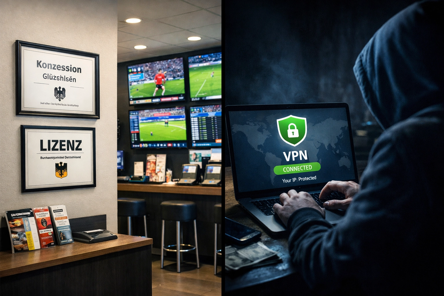 Lizenzierte vs illegale Sportwetten-Anbieter in Deutschland - Vergleich legal und illegal