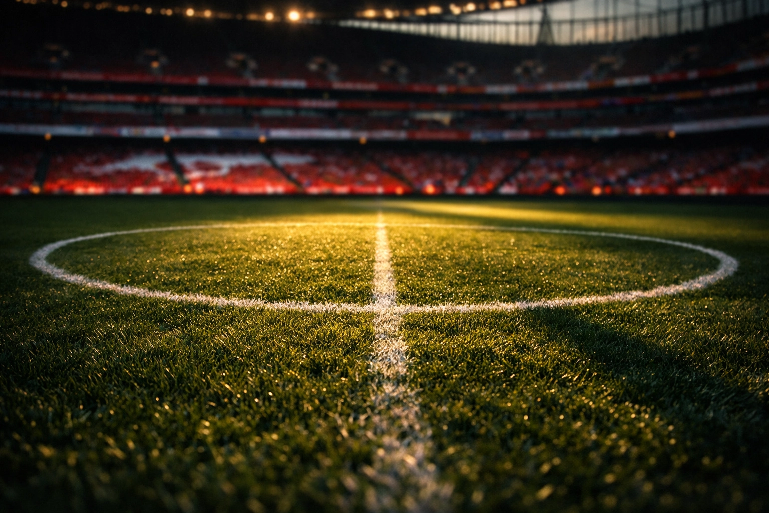 Leeres defensives Mittelfeld im Arsenal-Stadion symbolisiert Kaderlücke vor Champions-League-Achtelfinale