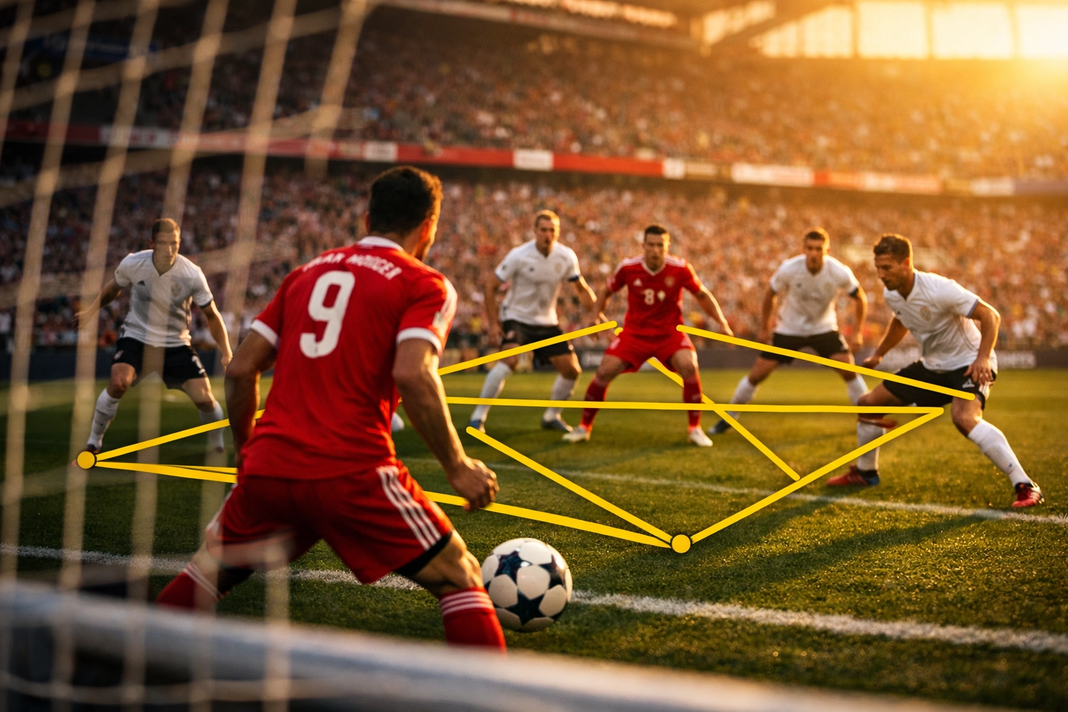 Bayern München erzeugt numerische Überlegenheit im gegnerischen Strafraum