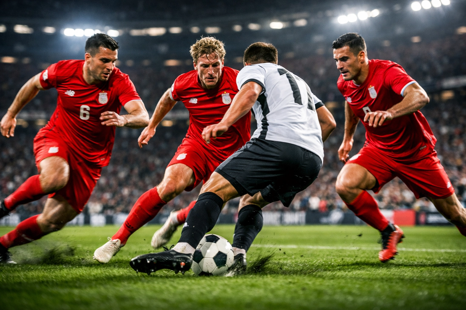 Intensives Gegenpressing in der Bundesliga - Spieler setzen Gegner unter Druck