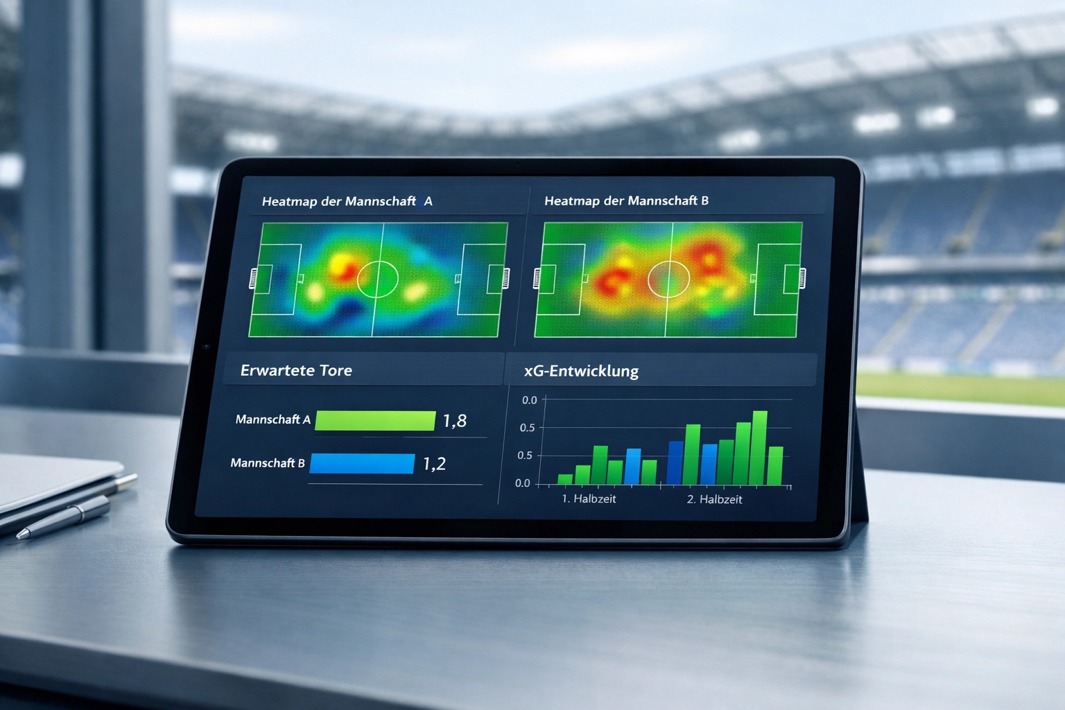 Professionelle Datenanalyse von Expected Goals xG-Werten für Bundesliga Value-Wetten.