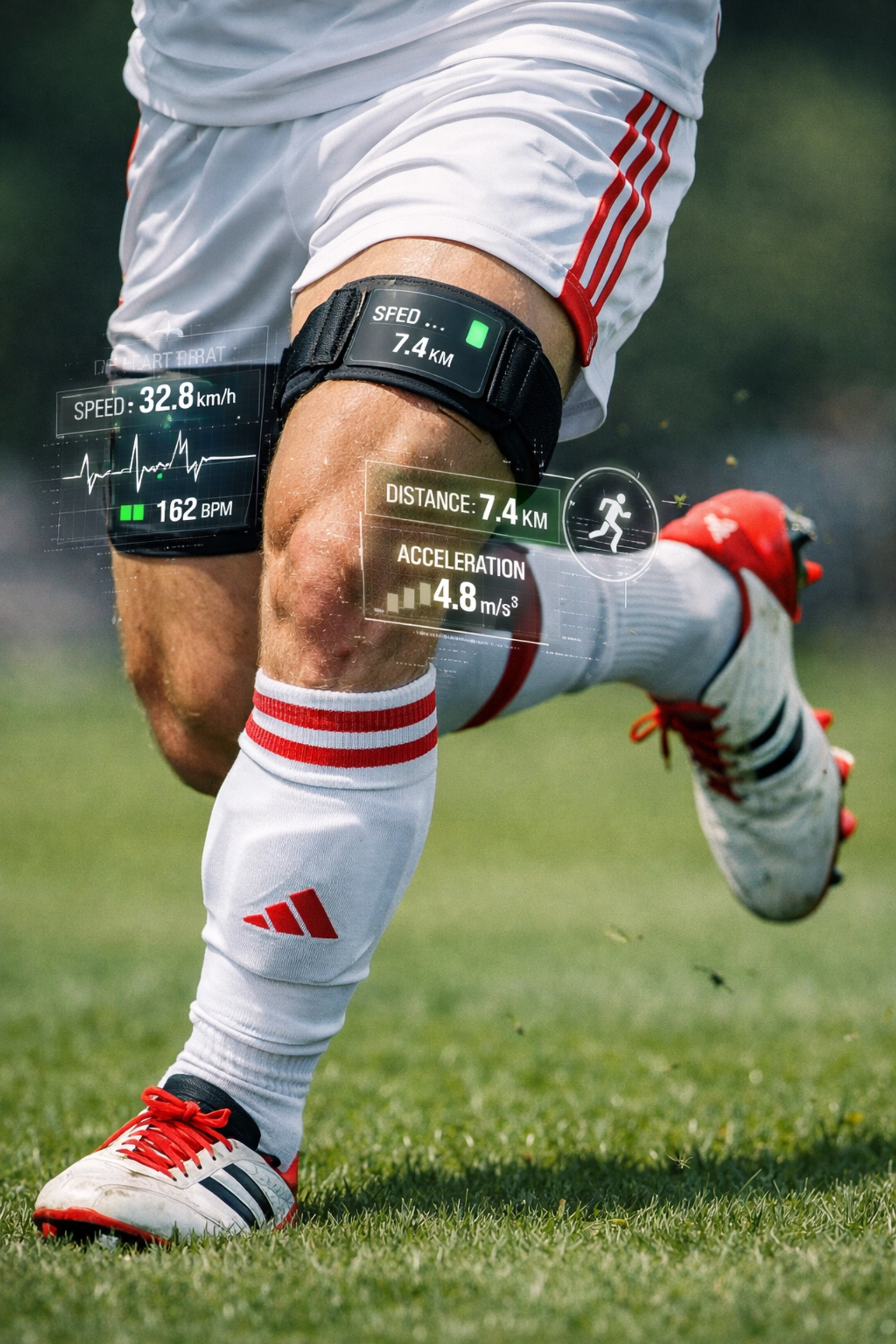 Bundesliga-Spieler mit GPS-Trackinggeräten zur Performance-Datenanalyse