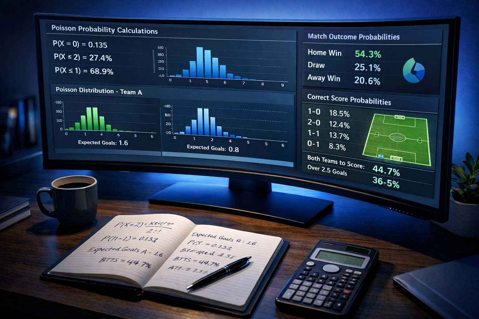Professionelle Wahrscheinlichkeitsberechnung mit statistischen Modellen für Quotenanalyse