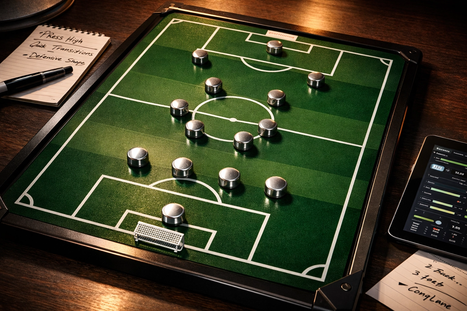 Taktiktafel mit 4-2-2-2 Formation für die deutsche Nationalmannschaft unter Nagelsmann