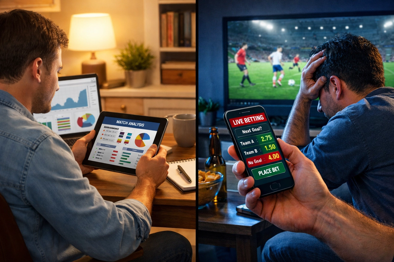 Vergleich Pre-Match und Live-Wetten: Ruhige Analyse versus spontane Entscheidungen