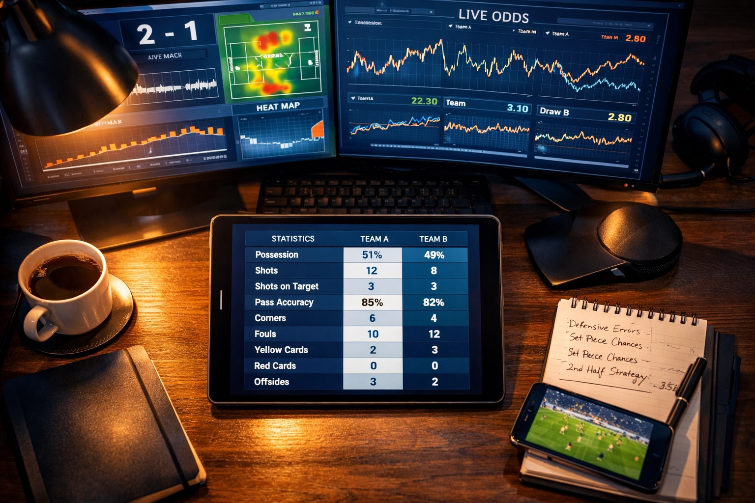 Statistische Analyse von Live-Wettdaten mit Monitoren und Echtzeit-Quotencharts