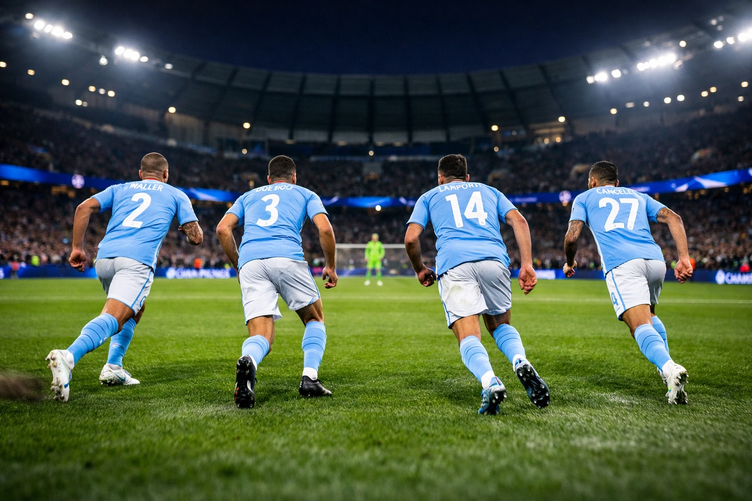 Manchester City hohe Defensivlinie Pressing Champions League taktische Analyse