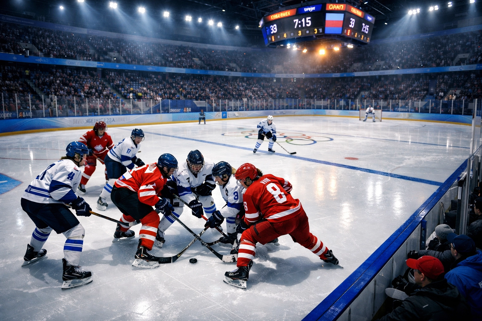 Fraueneishockey Olympia 2026 Mailand Cortina Vorrunde Spielszene
