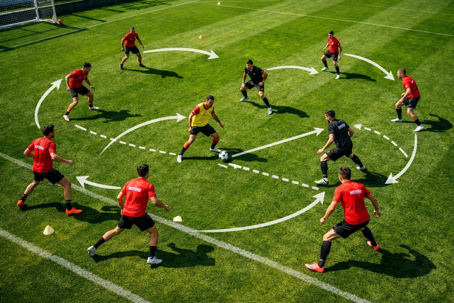 Eintracht Frankfurt Pressing-Training mit taktischen Laufwegen unter Trainer Riera