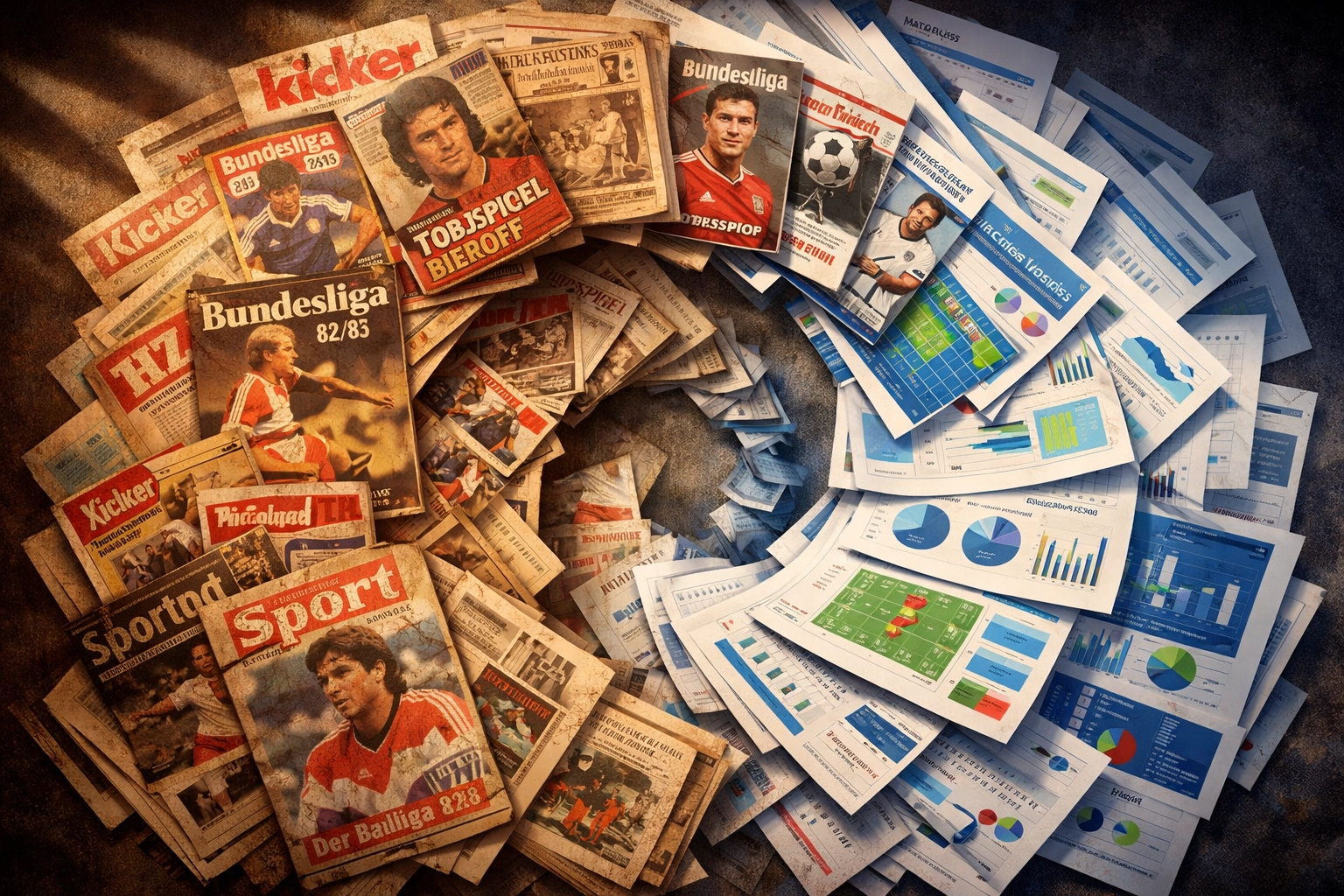 Historische Bundesliga-Daten und Statistikreports aus mehreren Jahrzehnten für Mustererkennung