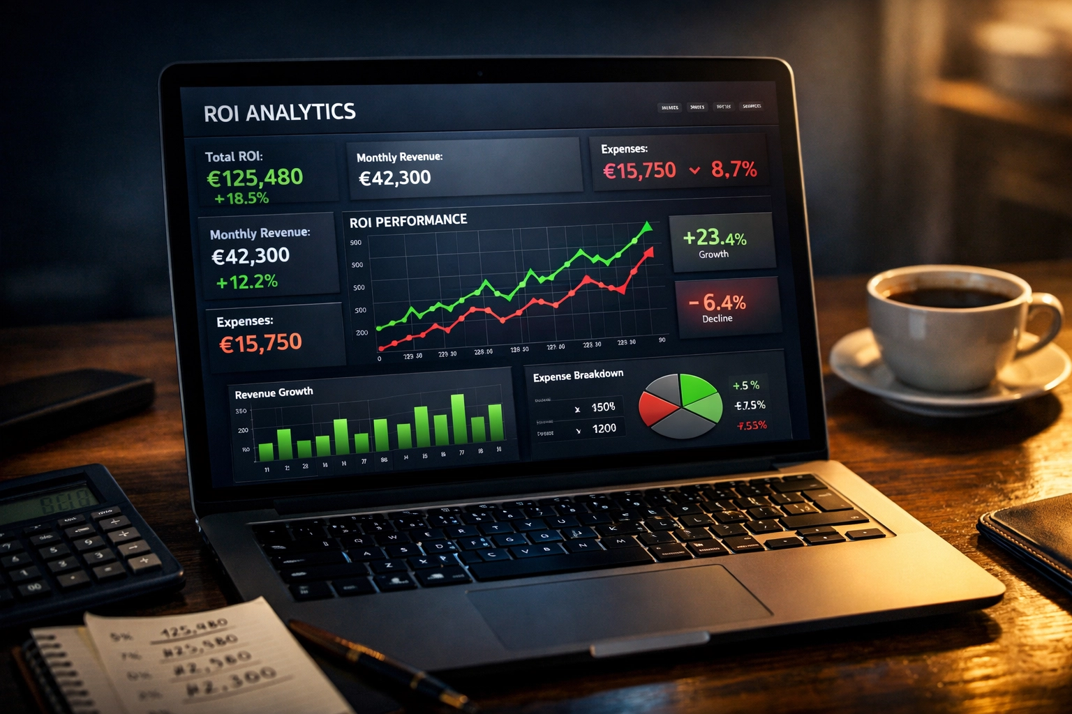 ROI-Analyse Dashboard mit Statistiken für Over 2.5 Wettstrategie
