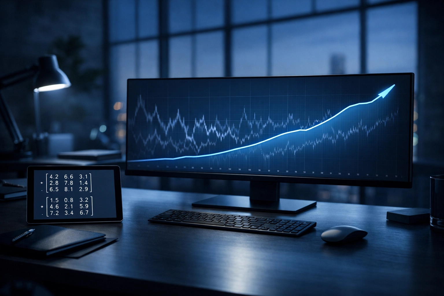Sportwetten Analyse von langfristigen Datentrends und Marktbewegungen auf einem Monitor.