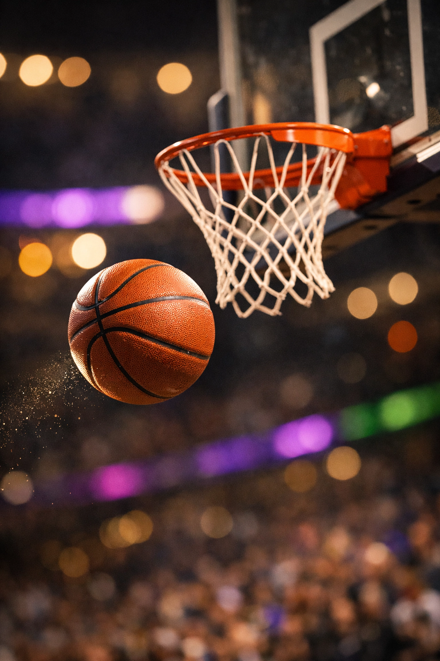 Dreier-Wurf Basketball zum Korb bei NBA-Spiel Lakers Celtics