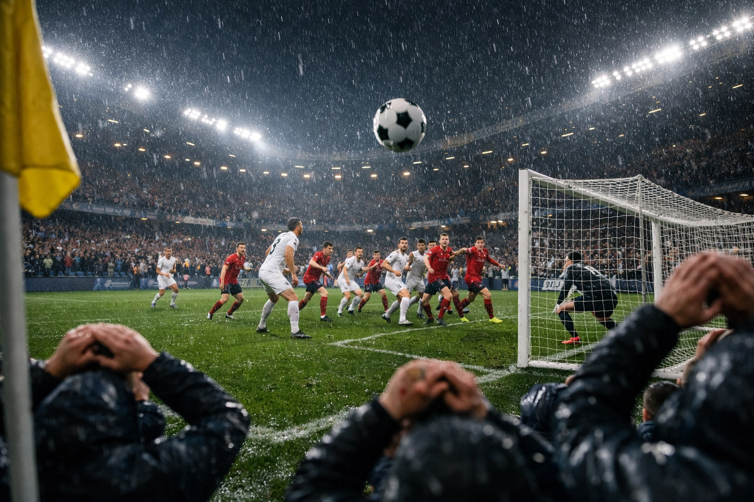 Späte Druckphase ab Minute 70, Flanke in den Strafraum als Signal für Late-Goal-Trend im Live-Markt