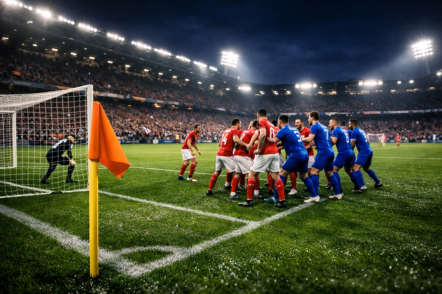Atmosphäre im Europa-Park Stadion beim Europa League Rückspiel SC Freiburg gegen KRC Genk.
