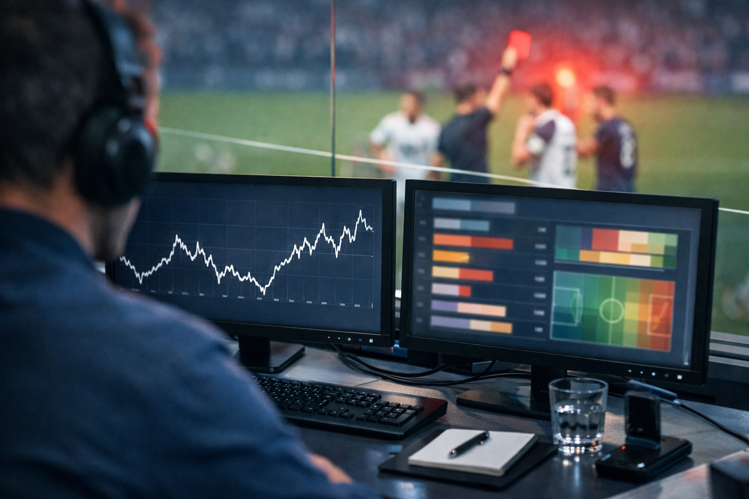Analyst beobachtet Live-Quoten und Spielstats nach roter Karte als Signal für Marktreaktionen