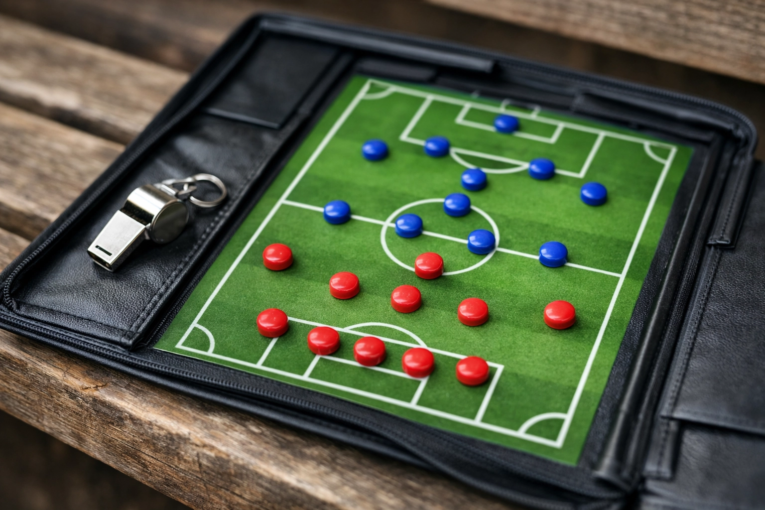 Taktik-Board mit Formationen für die Analyse des Spiels Liverpool gegen Paris Saint-Germain.