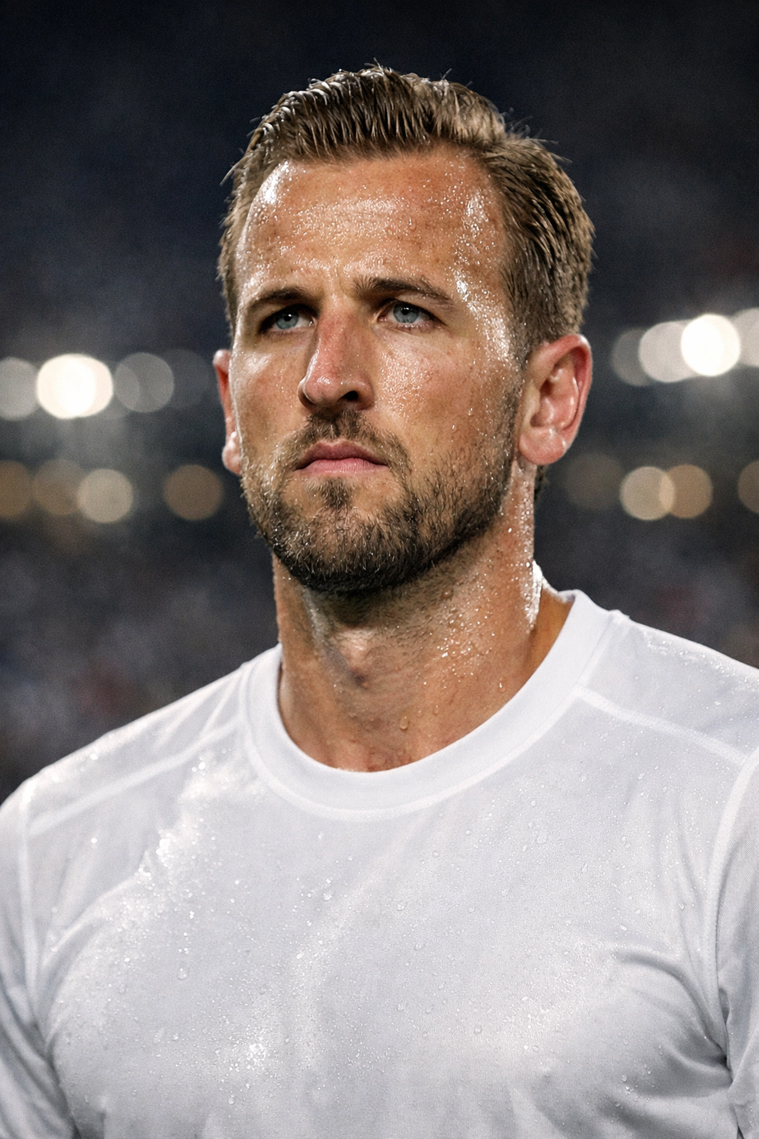 Fokussierter englischer Stürmer vor dem WM-Qualifikationsspiel England gegen Lettland im Wembley.