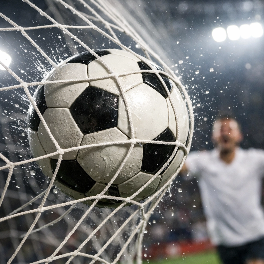 Fußball schlägt im Tornetz ein: Visualisierung der Über 3.5 Tore Wett-Prognose.