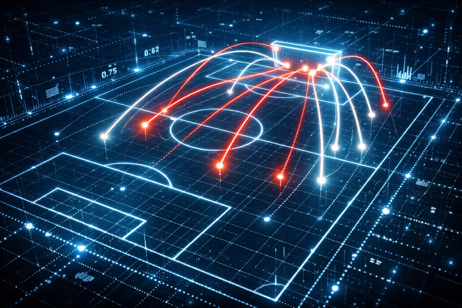 Grafische Darstellung der Expected Goals (xG) Analyse für die Champions League Prognose.