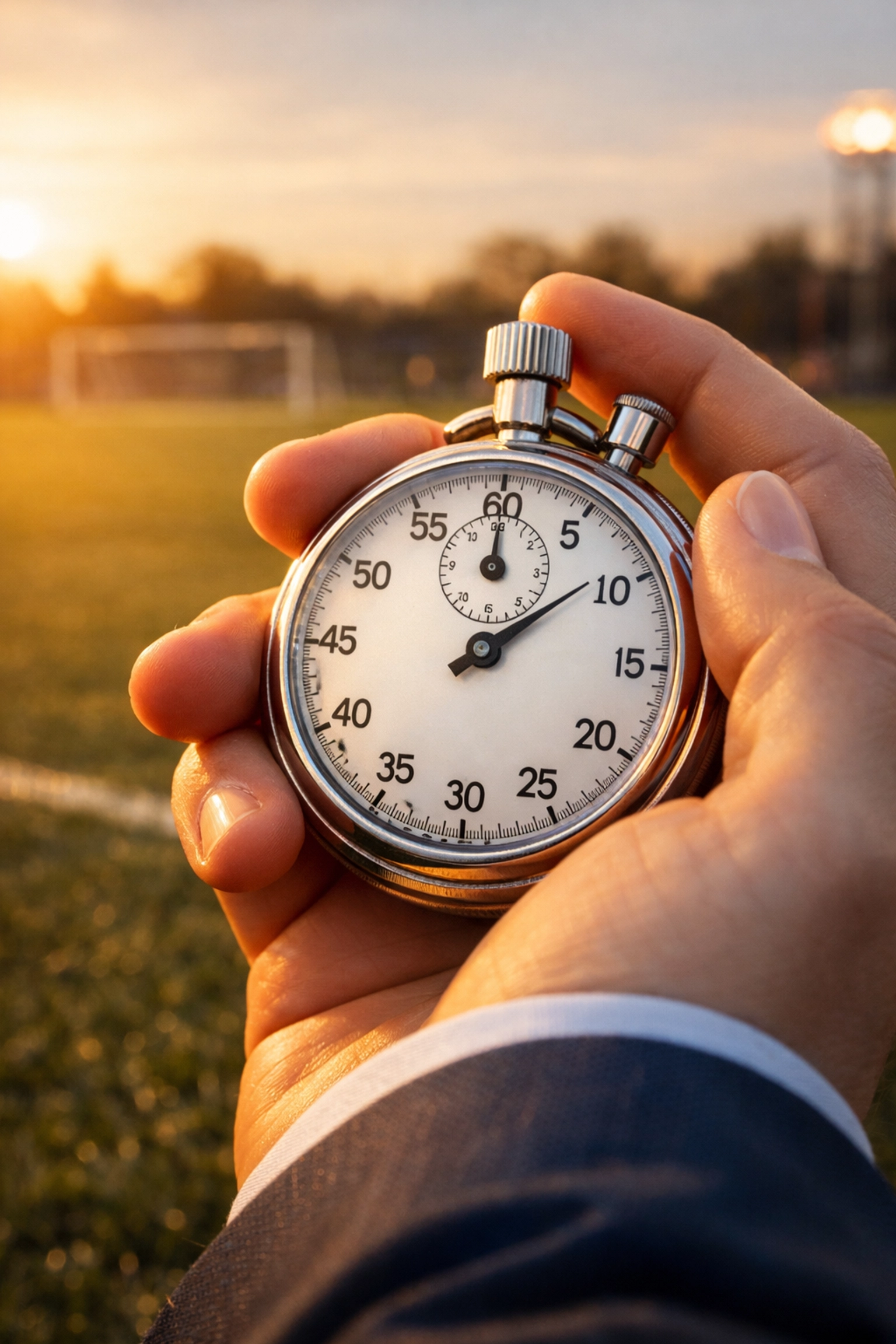 Stoppuhr zur Analyse des richtigen Zeitpunkts für Closing Line Value Strategien.