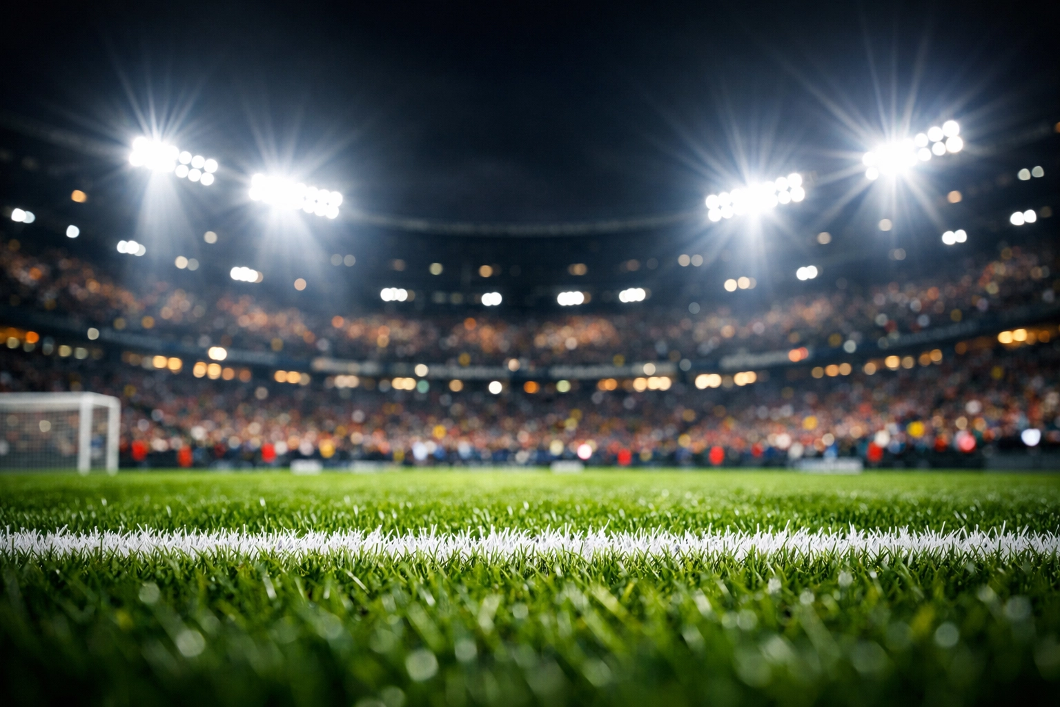 Atmosphäre in einem Fußballstadion bei Nacht für Live-Analysen und Value-Strategien