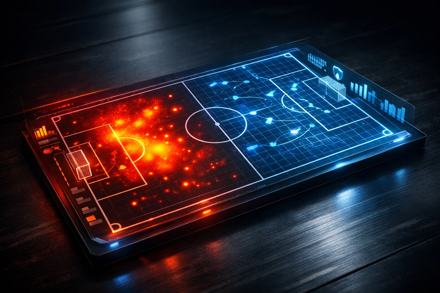 Daten-Grafik zur xG-Analyse von Offensive und Defensive für Athletic Club gegen FC Barcelona.