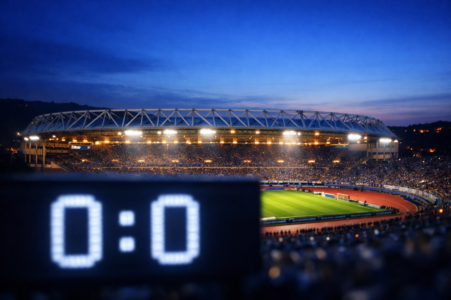 Das Stadio Olimpico in Rom bei Nacht als Schauplatz für die Lazio gegen Milan Sportwetten Strategie.