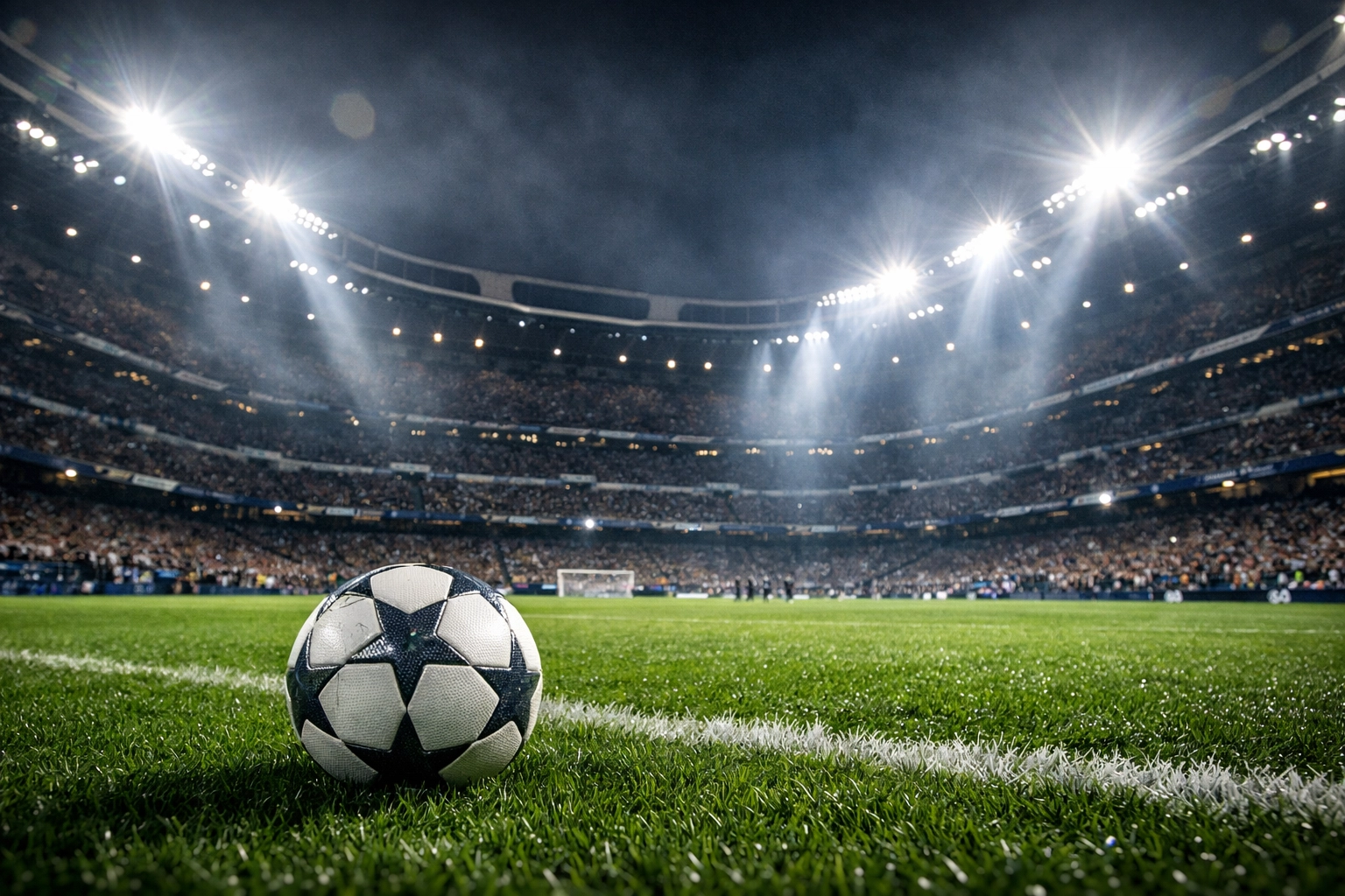 Atmosphäre im Santiago Bernabéu Stadion vor dem Champions-League-Spiel Real Madrid gegen Manchester City.