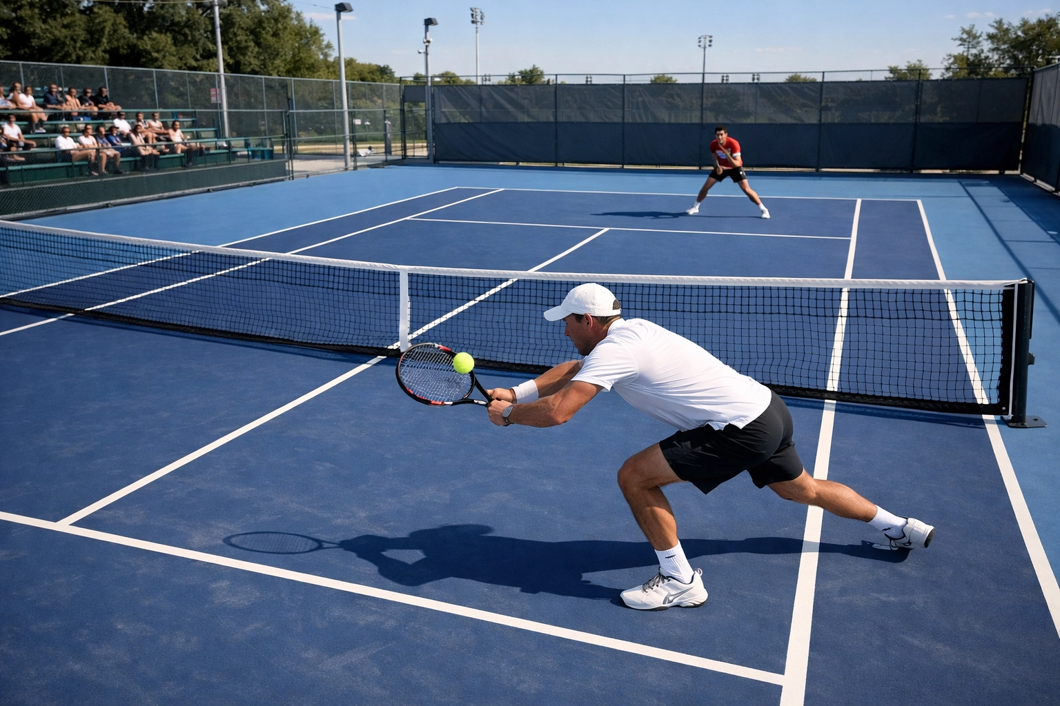 Taktische Analyse eines Tennis-Matches auf Hartplatz zur Optimierung der Wettstrategie.