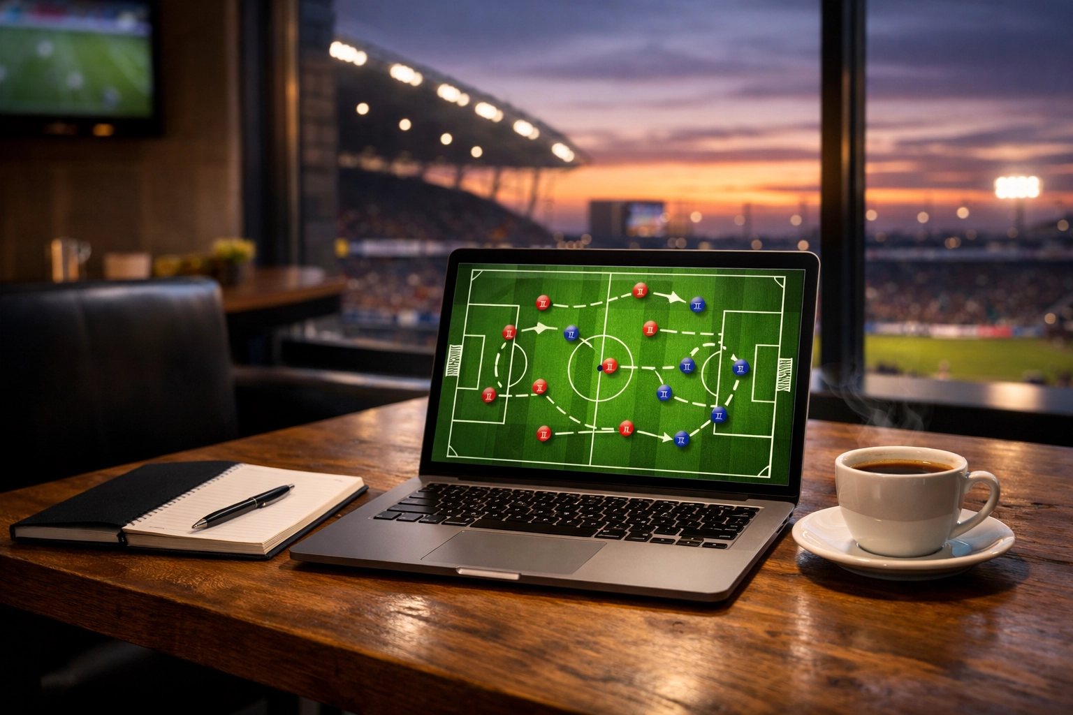 Digitaler Analysten-Arbeitsplatz mit Taktik-Board zur Identifikation von Value-Wetten.