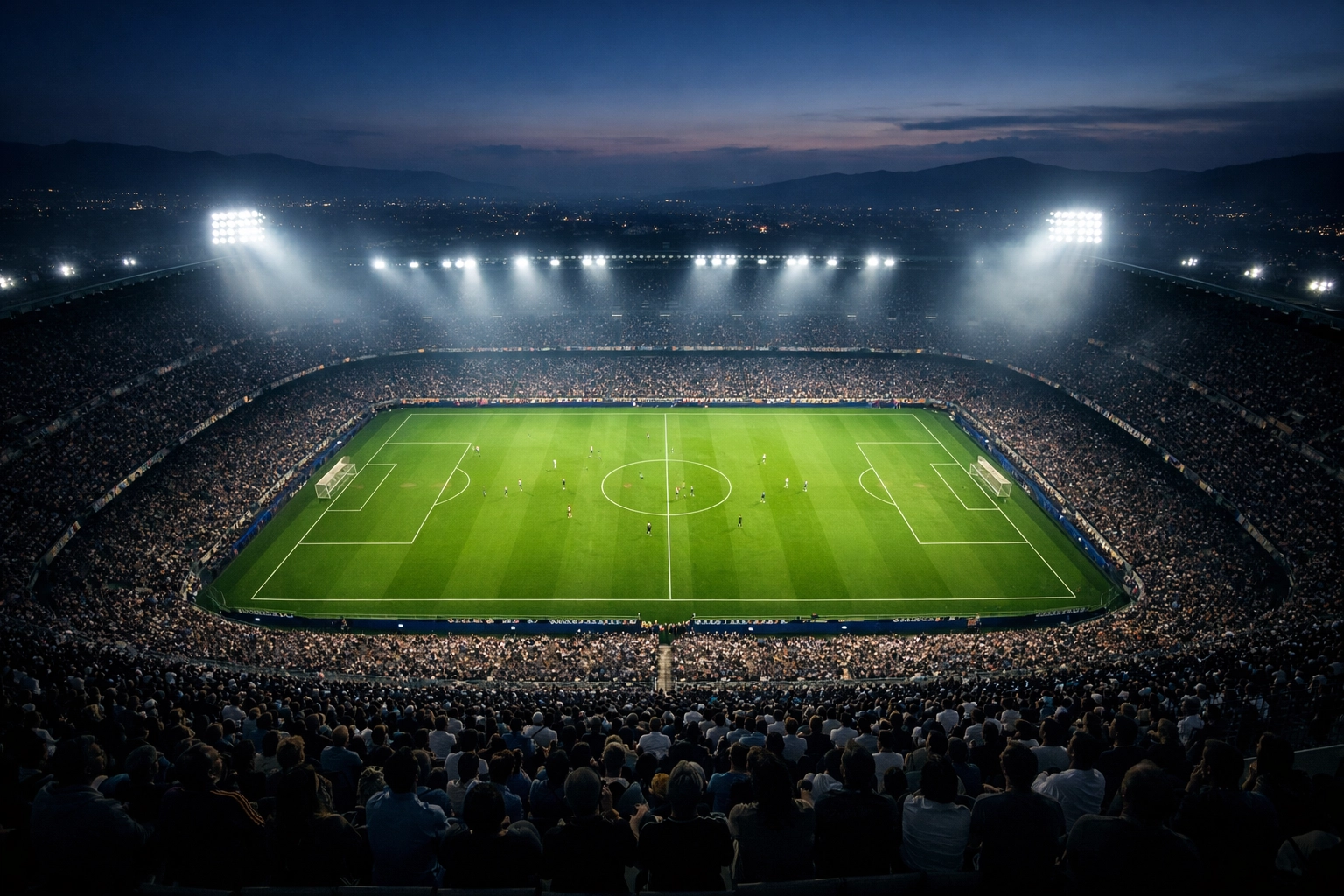 Das beleuchtete Stadio Olimpico in Rom für die Lazio Sassuolo Prognose und Champions League Ambitionen.