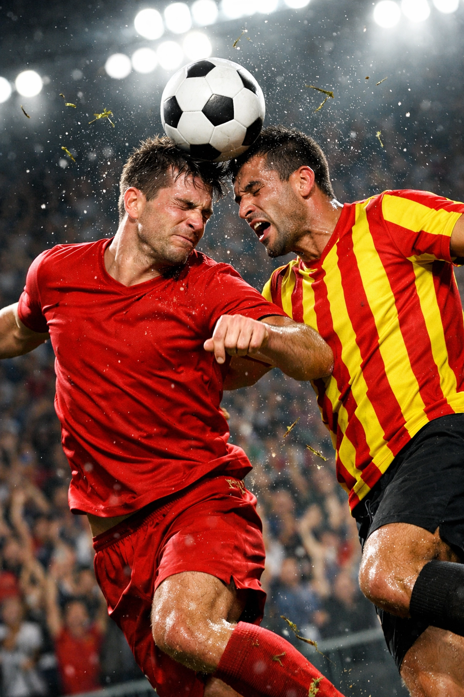 Fußball-Zweikampf um den Ball bei der Champions League Analyse zwischen Galatasaray und Liverpool.