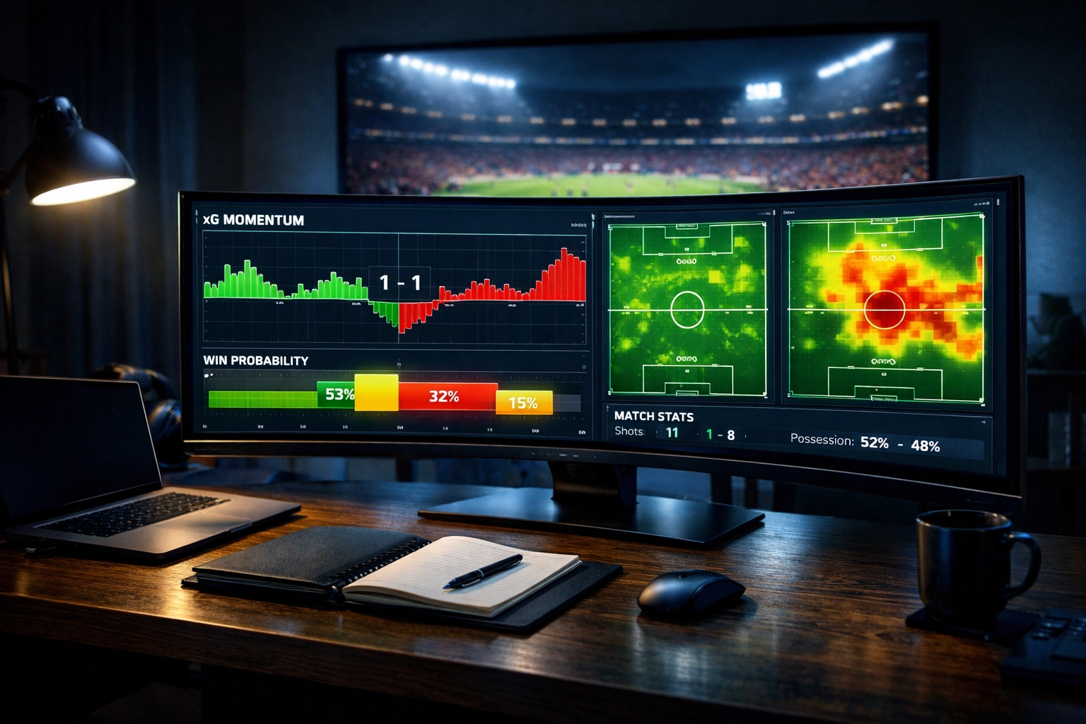 Professionelle Analyse von Live-Statistiken und xG-Daten für erfolgreiche In-Play-Wetten.