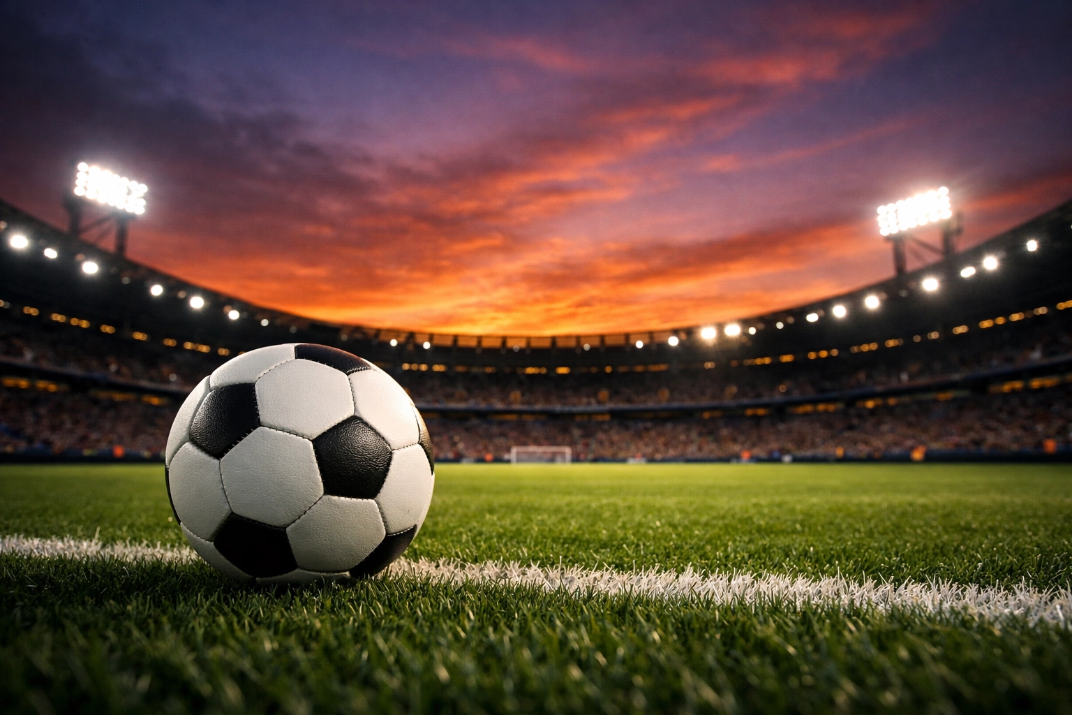 Modernes Fußballstadion bei Sonnenuntergang für die Bundesliga Prognose Leverkusen gegen Bayern.