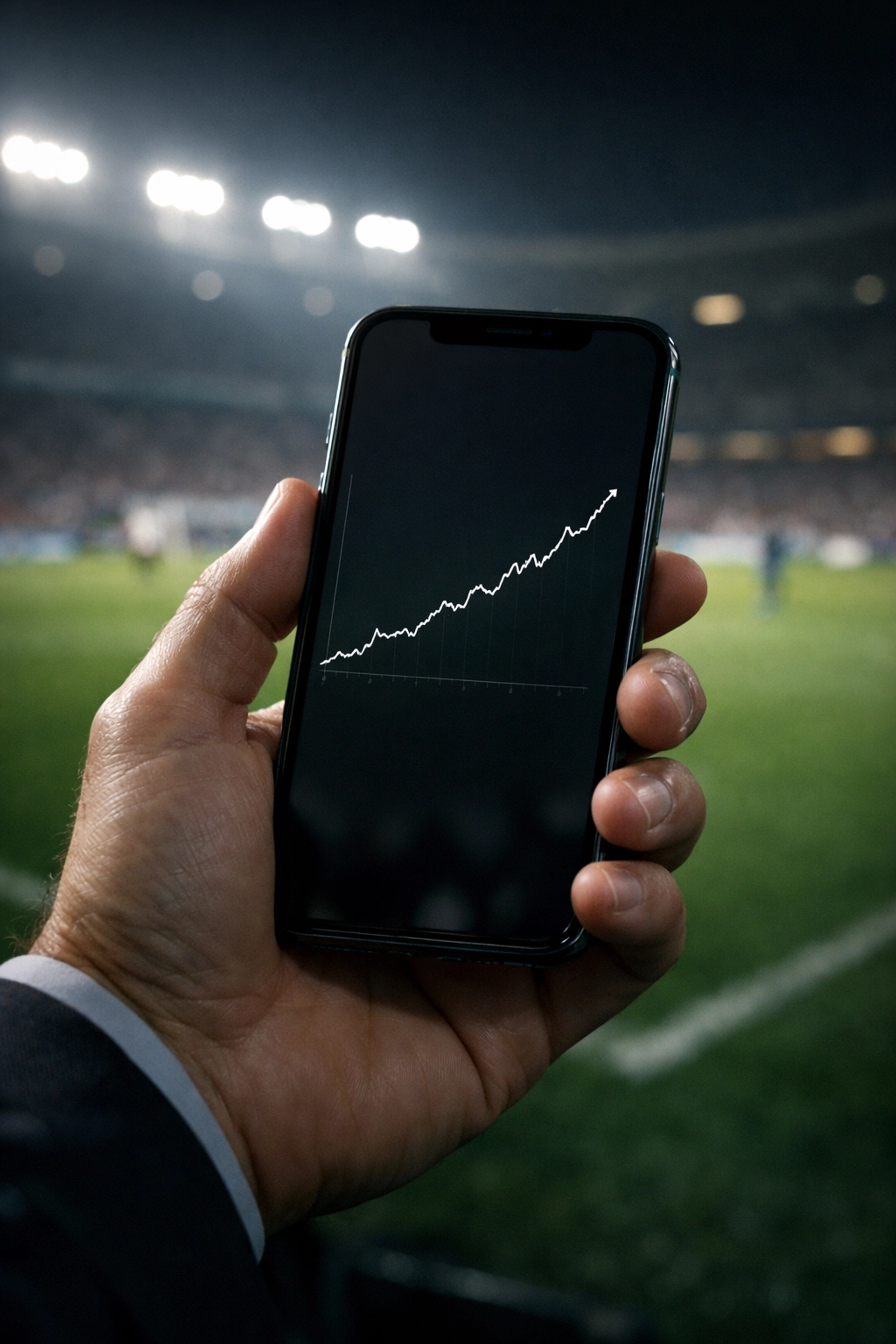 Erfolgreiches Bankroll-Management mit positivem Profit-Graphen für langfristige Sportwetten.